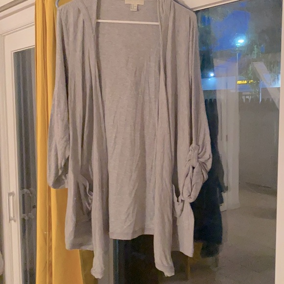 forever21 light cotton jacket gray size 1x